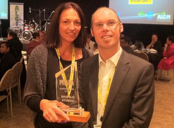 Karen and Sigurd with Supreme website award